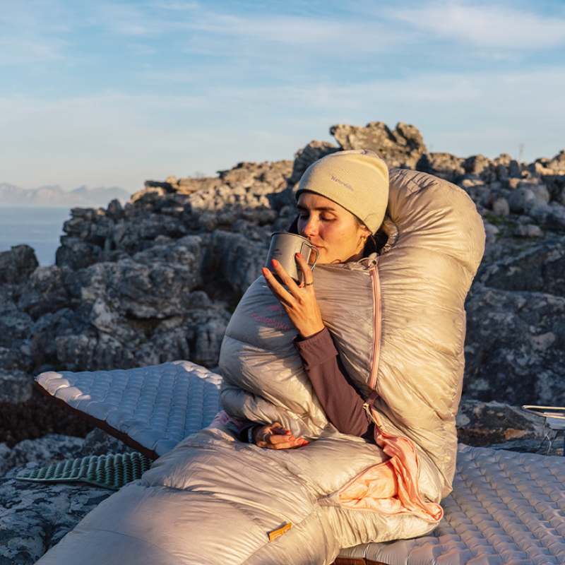 Naturehike zimná čiapka z merino vlny 62g - krémová